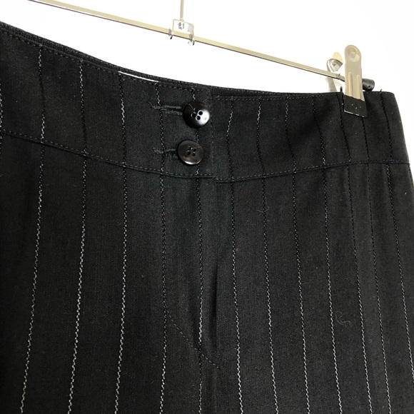 Amani Collezioni black striped wool blend trouser pants size 2 - Picture 6 of 15